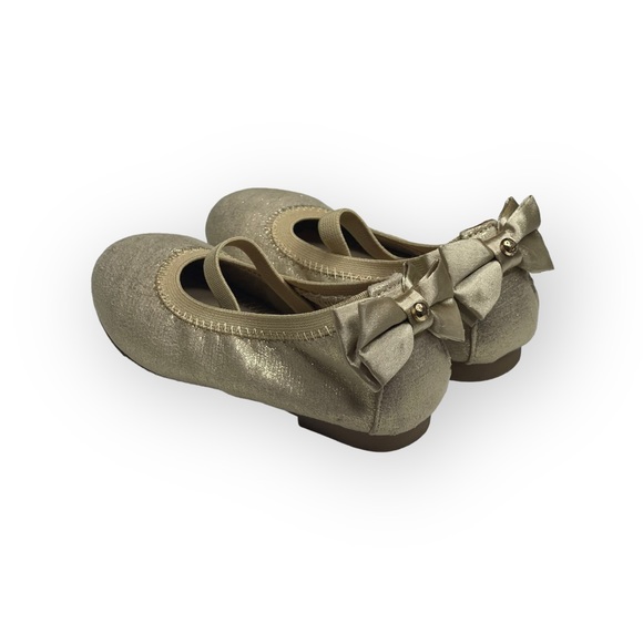 new Sam Edelman ❤︎ Bow Back Mary Jane Ballet Flats ❤︎ Glittery Gold ❤︎ 6 EU 22 - Picture 8 of 16